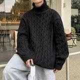 FOESCE 2025 New Men's Fashion Casual  Sweater Men's Solid Outdoor Warm Pullover KnitSweater  Men Clothing