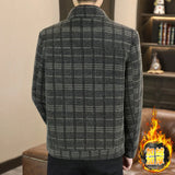 FOESCE 2025 Winter Plaid Woolen Jackets Men Fashion Slim Fit Thickened and Warm Trench Coat Casual Business Streetwear Overcoat M-4XL