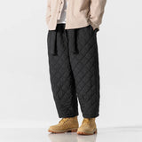 Winter Thickened Cotton Padded Pants Men Casual Warm Trousers Chinese Style Pants Sportwear Solid Drawstring Sweatpants