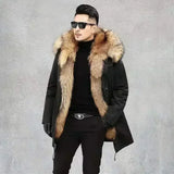 2024  New Casual Winter Men's Down Jacket Fox Fur Men's Coat Coat Men Clothing  Coat  Winter Jackets  Mens Jacket    Men Jacket