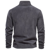 FOESCE AIOPESON Brand Quality Thicken Warm Fleece Jacket for Men Zipper Neck Pullover Men's Sweatshirt Soft Shell Mens Jacket