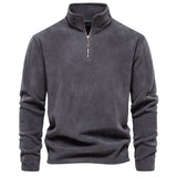 FOESCE AIOPESON Brand Quality Thicken Warm Fleece Jacket for Men Zipper Neck Pullover Men's Sweatshirt Soft Shell Mens Jacket