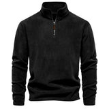 FOESCE AIOPESON Brand Quality Thicken Warm Fleece Jacket for Men Zipper Neck Pullover Men's Sweatshirt Soft Shell Mens Jacket