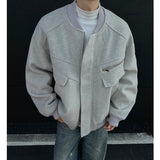 FOESCE American style trendy jacket with cotton fleece, flight suit, winter thick baseball suit, cotton suit