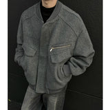 FOESCE American style trendy jacket with cotton fleece, flight suit, winter thick baseball suit, cotton suit