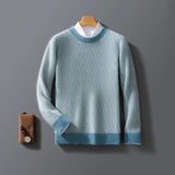 Autumn And Winter New Cashmere Sweater Men's Round Neck Loose Pullover Wool Knitted Bottoming Shirt Business Sweater