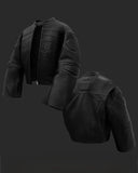 Autumn Winter New Motorcycle Leather Jacket Loose Black Embroidery Zip Up Jacket for Men Windbreak Coat Casual Y2k Men Clothing