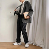 Coat Long Gray Korean Style Clothes Menswear Male Blazer Classic Original Spring Clothing Men's Suit Jackets New in Fashion 2024