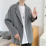 Coat Long Gray Korean Style Clothes Menswear Male Blazer Classic Original Spring Clothing Men's Suit Jackets New in Fashion 2024