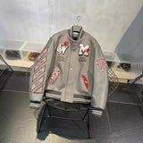 Devil Jacket Y2K Mens Womens Hip Hop Leather Cartoon Embroidered Motorcycle Jacket Leather Zipper Jacket Coats