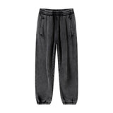 Kanye Joggers Heavyweight Washing Distressed Spray Dyeing Gradual Sweatpants Retro Loose Casual Fleece Pants for Men and Women