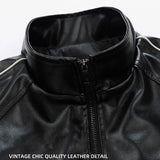 FOESCE Leather Jacket Men Fashion Motocycle Jackets Stand Colar Pu Fall Winter Outwear Casual Faux Leather Coats Man Men's Clothing Top