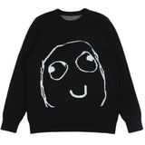 FOESCE Men Casual Sweater Streetwear Sweater Knitted Sweater Retro Painting Anime Demon Hip Hop Knitted Graphic Vintage Pullover