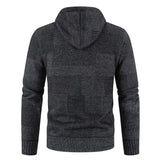 Men Hooded Cardigans Sweaters 2024 Winter New Thick Warm Hooded SweatearCoat Causal Knitwear Sweatear Jacket Coats Men Clothing