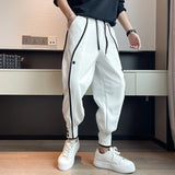 Men cross Pants Casual Elastic Cotton Mens Fitness Workout  Baggy Pants Skinny Sweatpants Trousers Jogger pencil Pants 5XL