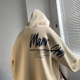 FOESCE Men's Oversized Hoodie White With Hat 5XL Hoodies Oversize for Men Funny Letter Print Man Casual Wear Hoody Male Sweatshirt