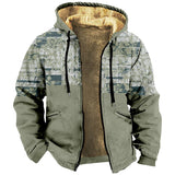 Men's Zipper Long Sleeve Hoodies Coat Jacket Tribe Aztec Retro Casual Winter For Men/Women Clothing Sweatshirt Outerwear