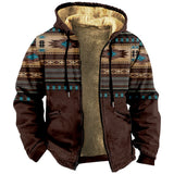 Men's Zipper Long Sleeve Hoodies Coat Jacket Tribe Aztec Retro Casual Winter For Men/Women Clothing Sweatshirt Outerwear