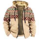 Men's Zipper Long Sleeve Hoodies Coat Jacket Tribe Aztec Retro Casual Winter For Men/Women Clothing Sweatshirt Outerwear