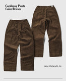 Non Stock Pleated Front Corduroy Pants High Rise Mens Warm Slacks Casual Trousers