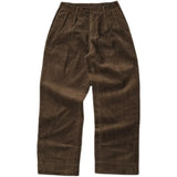 Non Stock Pleated Front Corduroy Pants High Rise Mens Warm Slacks Casual Trousers