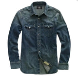 FOESCE RRL American retro washed denim shirt Ami Khaki distressed shirt slim fit versatile jacket for men and women