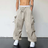 Harajuku Oversized Cargo Parachute Pants Men Streetwear Vintage Y2k Hip Hop Wide Leg Joggers Baggy Casual Sweatpants Techwear