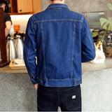 Autumn Fashion Mens Denim Jackets Slim Fit Men Jeans Jacket Cotton Outwear Coat Long Sleeve Hole Male Jean Coats