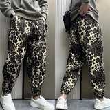 Fashion Sexy Leopard Print Pants Hip Hop Loose Streetwear Trousers Outdoor Jogger Sweatpants High Quality Luxury Brand Men Cloth