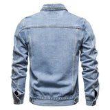 New Autumn Men's Casual Workwear Jeans Jacket Loose Casual Versatile Youthful Male Solid Color Tops Dnim Mens Outwear