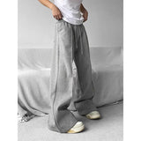 Wide Leg Sweatpants Men Oversize Gray Sports Pants Sportswear Casual Trousers Male Loose Korean Streetwear Hip Hop