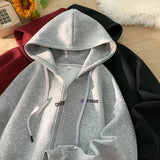 Fall New Leisure All Matching Hoodie Men's Comfortable Loose Hooded Sweatshirt Zip-up Jacket Trendy Print Men Women Hoodies