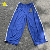 Casual Fashion Oversize Wide Leg Striped Sweatpants Men Women 1:1 Tag Butterfly Embroidery Pants Jogger Drawstring Blue Trousers