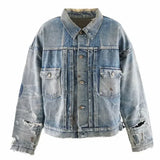 24ss Oversized Denim Jackets Women 1:1 Top Quality Washed Damaged Jackets Men Clothing