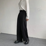 New Black Suit Pants Men Fashion Social Mens Dress Pants Korean Loose Oversized Wide Leg Pants Mens Formal Trousers M-2XL