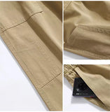 Men's Casual Pants 2024 Autumn New Korean Fashion Washed Cotton Wide Leg Slacks Banding Waist Loose Straight Trousers