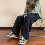 Cargo Pants Men Streetwear Hip Hop Pants Elastic Waist Harem Ankle length Trousers Black Harajuku Casual Pocket Women Pants