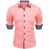 Business slim fit casual shirt long sleeved men's