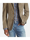 2024 New Men's Denim Suit Jacket Fashion Elegant Solid Casual Male Blazer Tops Lapel Pocket Large Size Slim Fit Men Coat