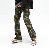 Streetwear Casual Camouflage Pants Nichetrendy Brand Hiphop New Style Micro Flared Pants For Men Loose Fit Other Material