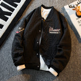 Heavy Retro American Vibe Style Baseball Jacket Men  Winter Trendy Brand Bomber Jacket Winter Wear Jackets  Coats