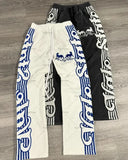 2024 new style simple and versatile fashion trendy sweatpants Hip-hop street striped letter print oversized baggy pants for mens