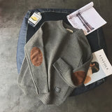 New Men's Sweater Thickened Korean-style Trendy Knit Base Layer Top Casual Crew-neck Pullover Unique Fabric Versatile