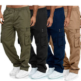 New Cargo Pants Men's Loose Straight Oversize Clothing Solid Grey Versatile Work Wear Black Joggers Hip Hop Casual Male Trousers