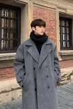 Winter High Quality Woolen Trench Coats Men Korean Style Luxury Male Casual Trenchcoat Men's Streetwear Gray/Khaki/Black