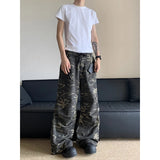 Camouflage Baggy Cargo Pants Women High Rise Trousers Straight Wide Leg Oversize Pants 2024 Summer Aesthetics Vintage Y2K jeans