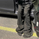 Men's Jeans Fashion Pants for Man Zipper Full Length Streetwear Pants Denim Black Solid Men's Clothing