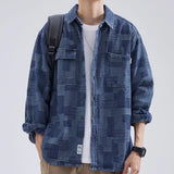 FOESCE Spring and Autumn New Fashion Temperament Trend Japanese Denim Jacket Man Simple Casual Loose Vintage Male Top Outerwear Clothes