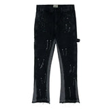 FOESCE Trendy American Style Gallery Dept Men's Jeans Vibe Loose-Fit Straight-Leg High Street Long Pants Hip Hop Style