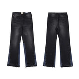 FOESCE Trendy American Style Gallery Dept Men's Jeans Vibe Loose-Fit Straight-Leg High Street Long Pants Hip Hop Style